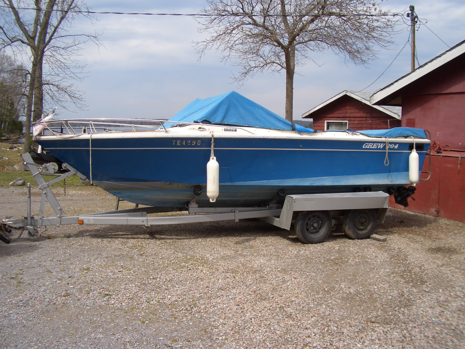 good condition overall, heavy water boat